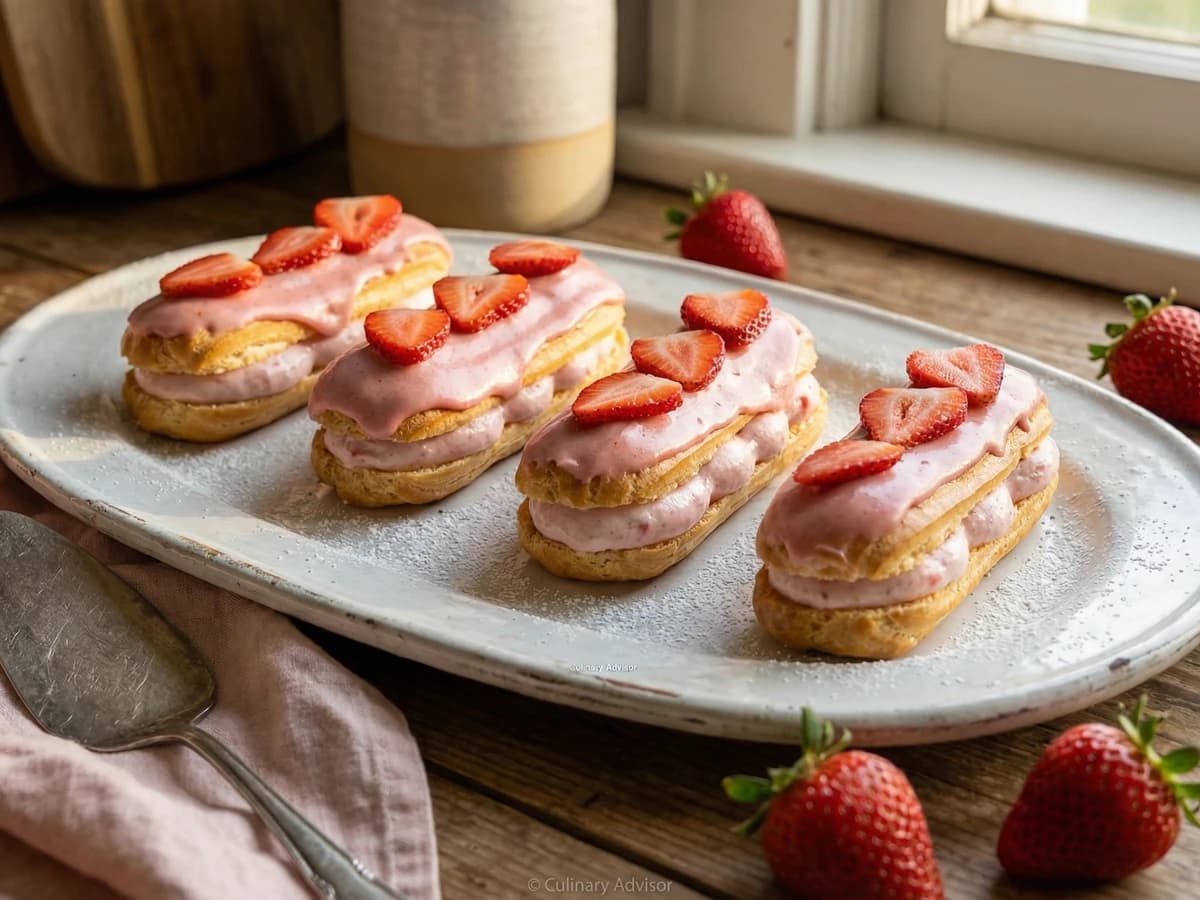 Louisiana Strawberry Eclairs - Chef Remy