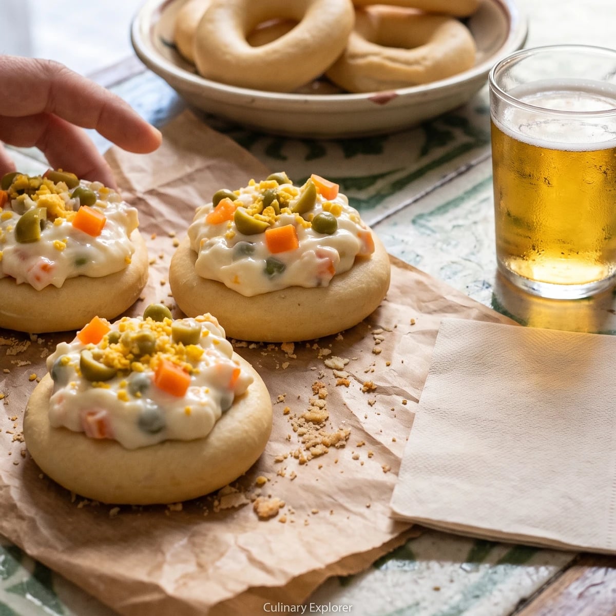 Bicicleta Murciana (Ensaladilla sobre Rosquilla)