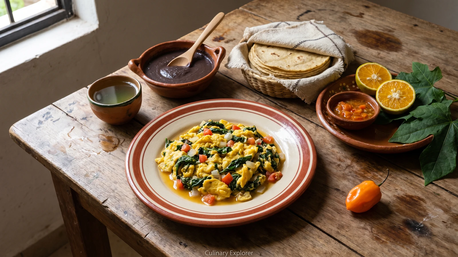 Huevos con Chaya Yucatecos