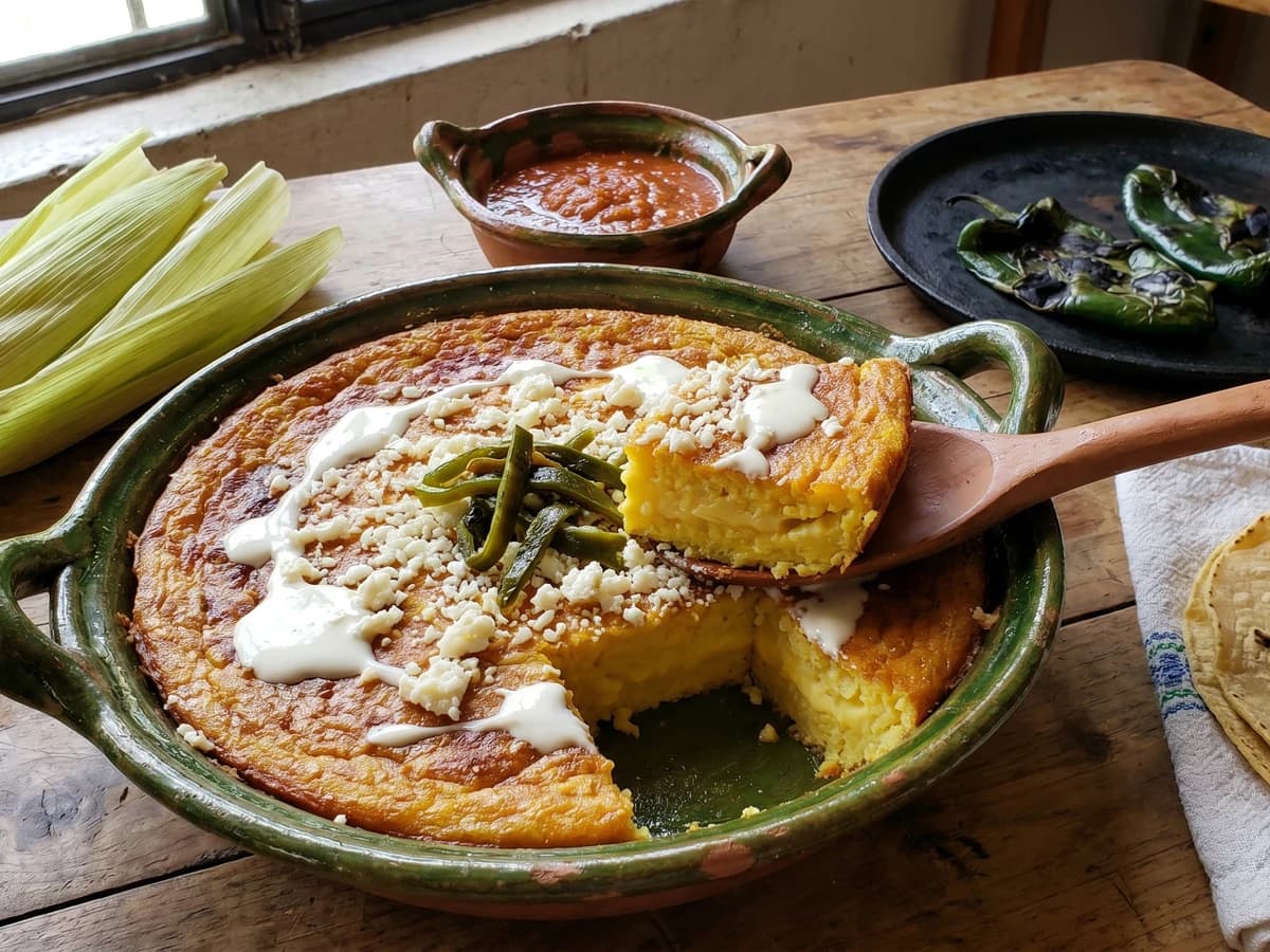 Fresh-Corn Tamal Gratin (Budín de Uchepos) - Chef Lupita