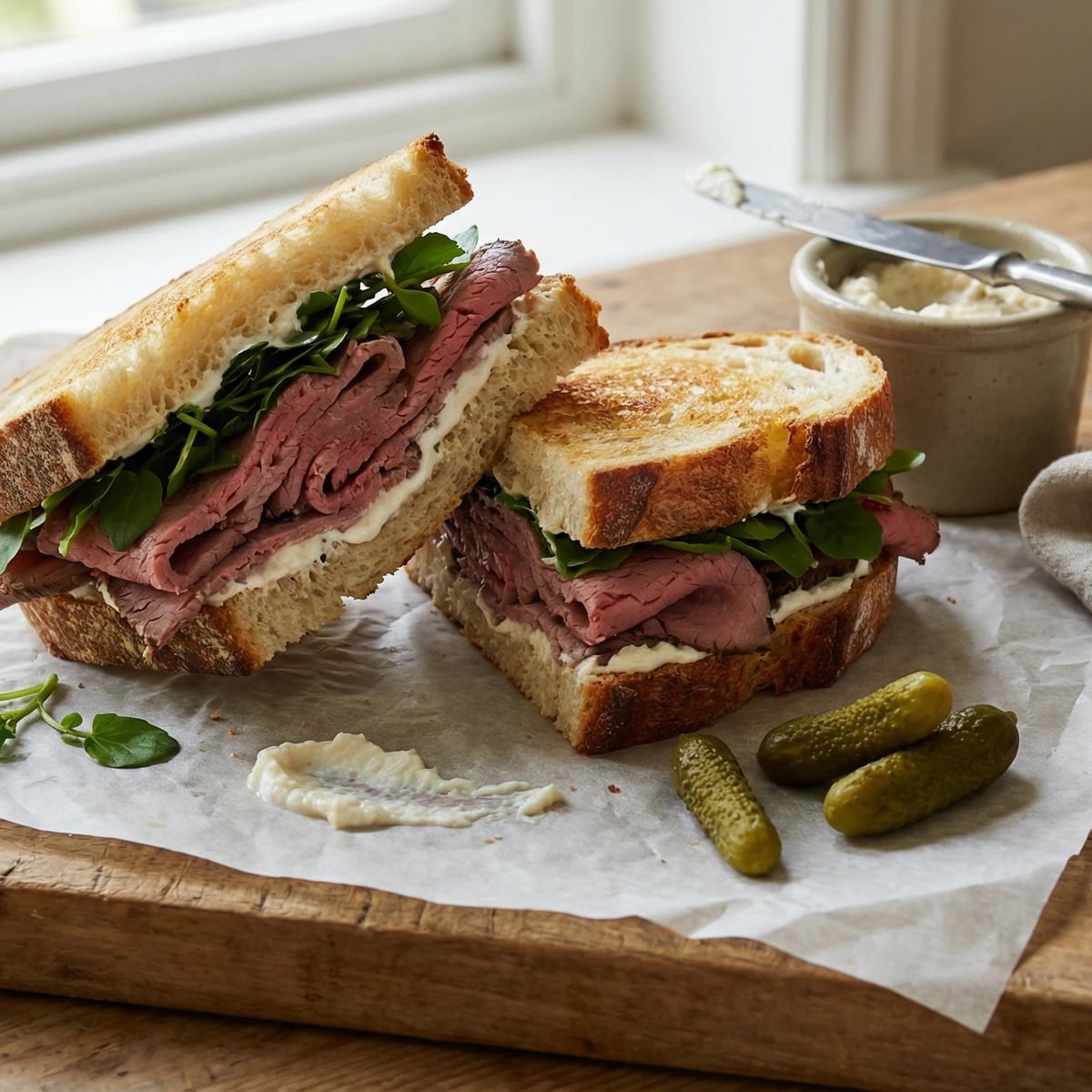 Roast Beef and Horseradish Sandwich