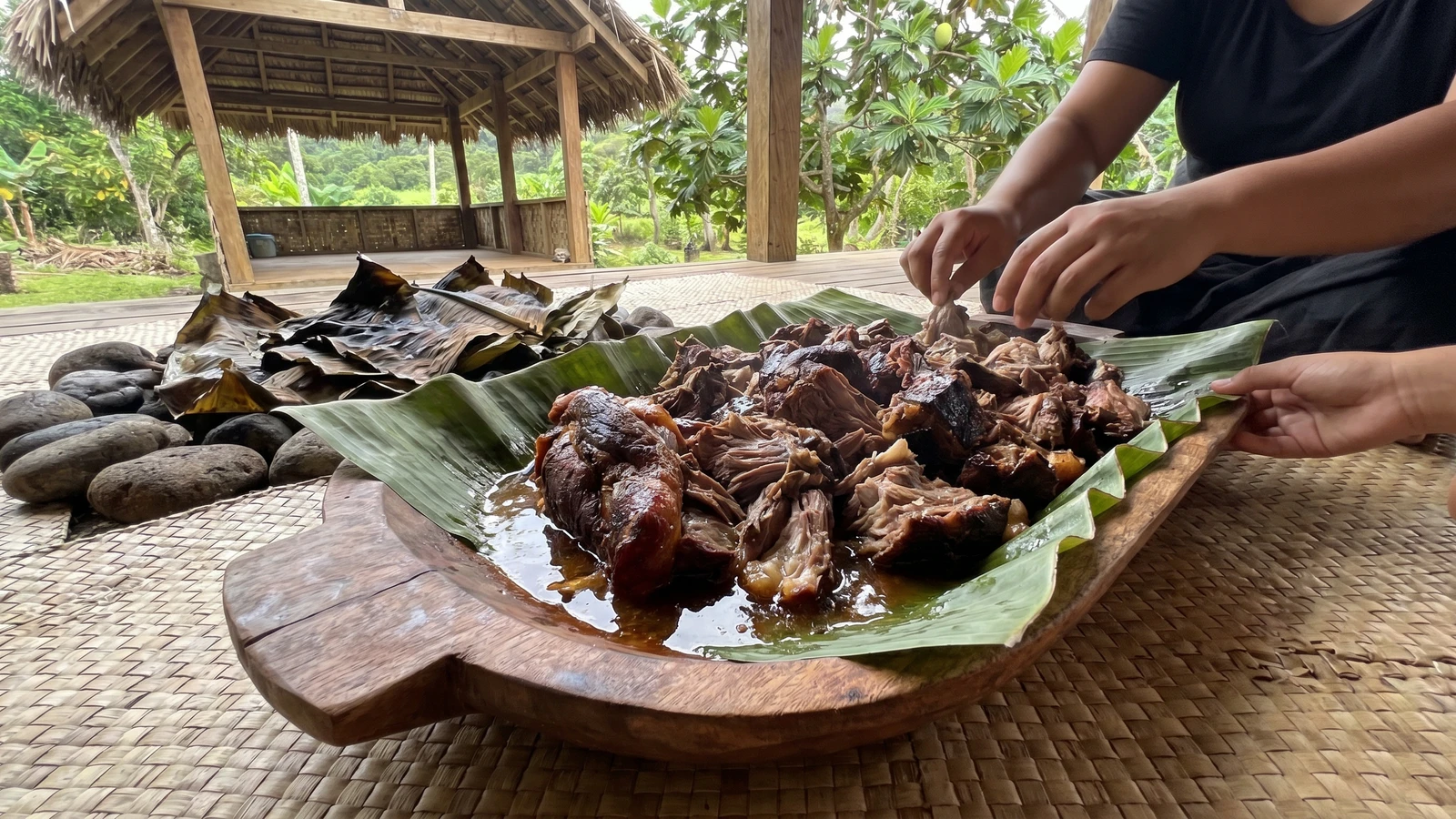 Puaʻa Umu (Sāmoan Umu-Roasted Pork, Oven Adapted)