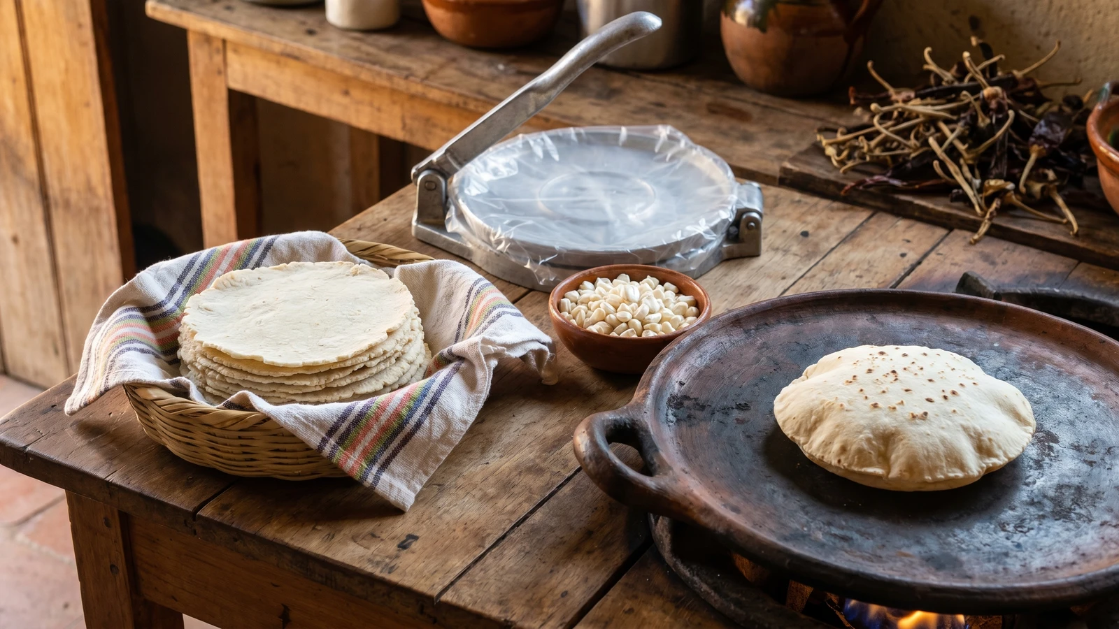 Tortillas de Maíz Blanco Chalqueño