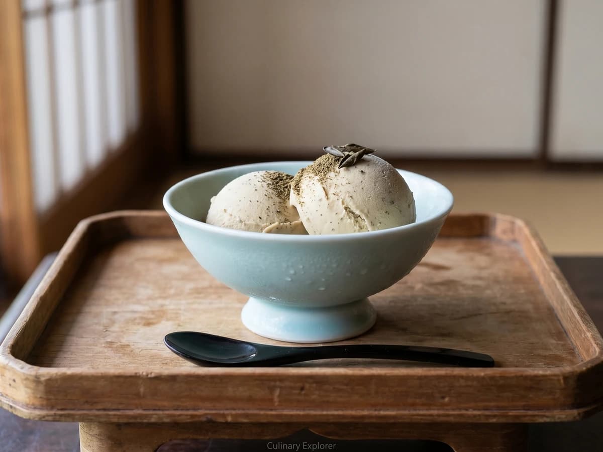 Hōjicha Ice Cream (ほうじ茶アイスクリーム) - Chef Takumi