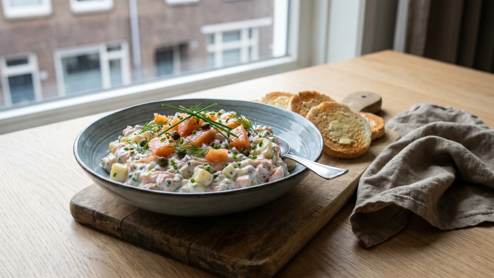Zalmsalade (Dutch Smoked Salmon Salad)