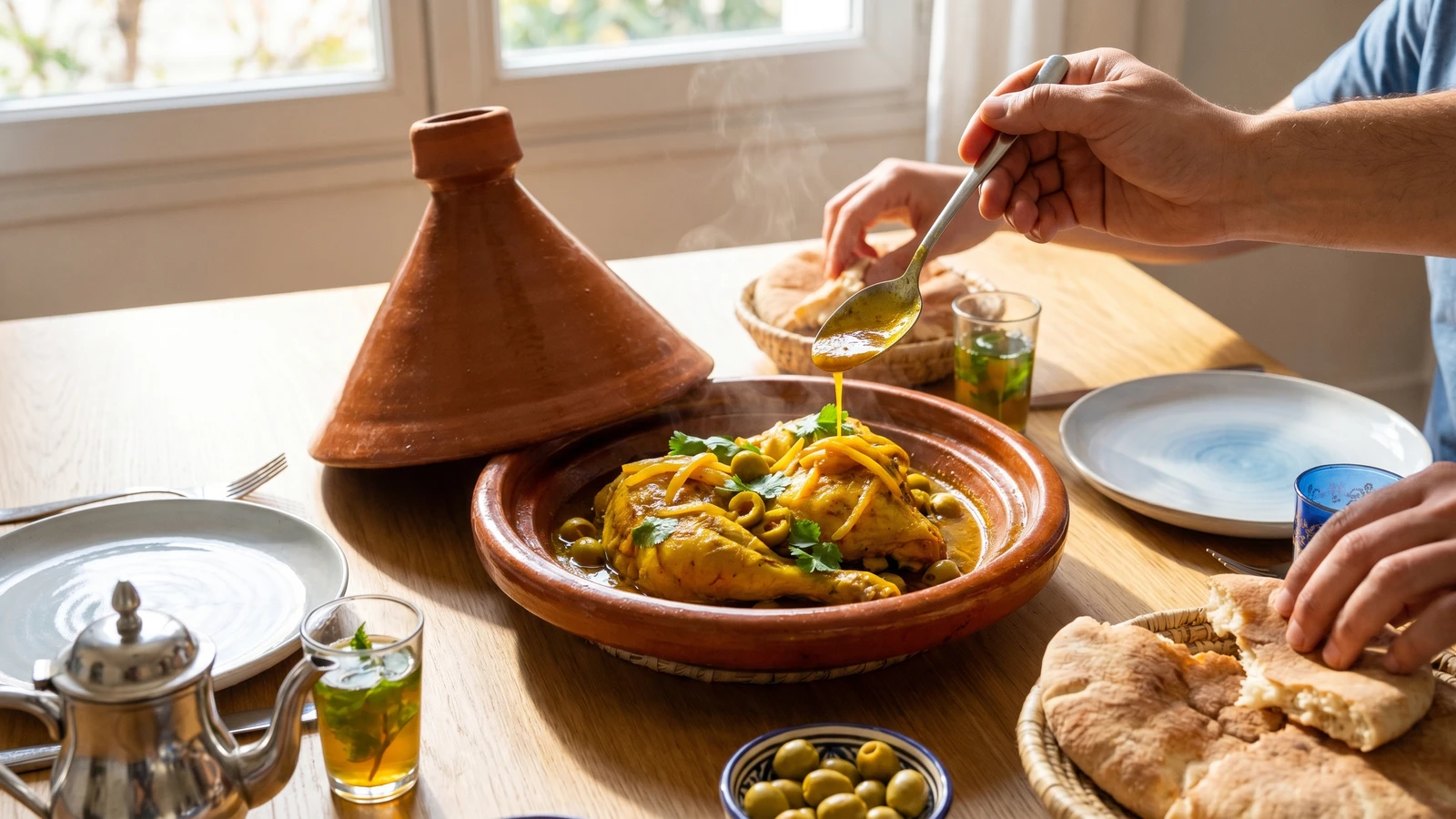 Tagine de Poulet au Citron Confit et Olives