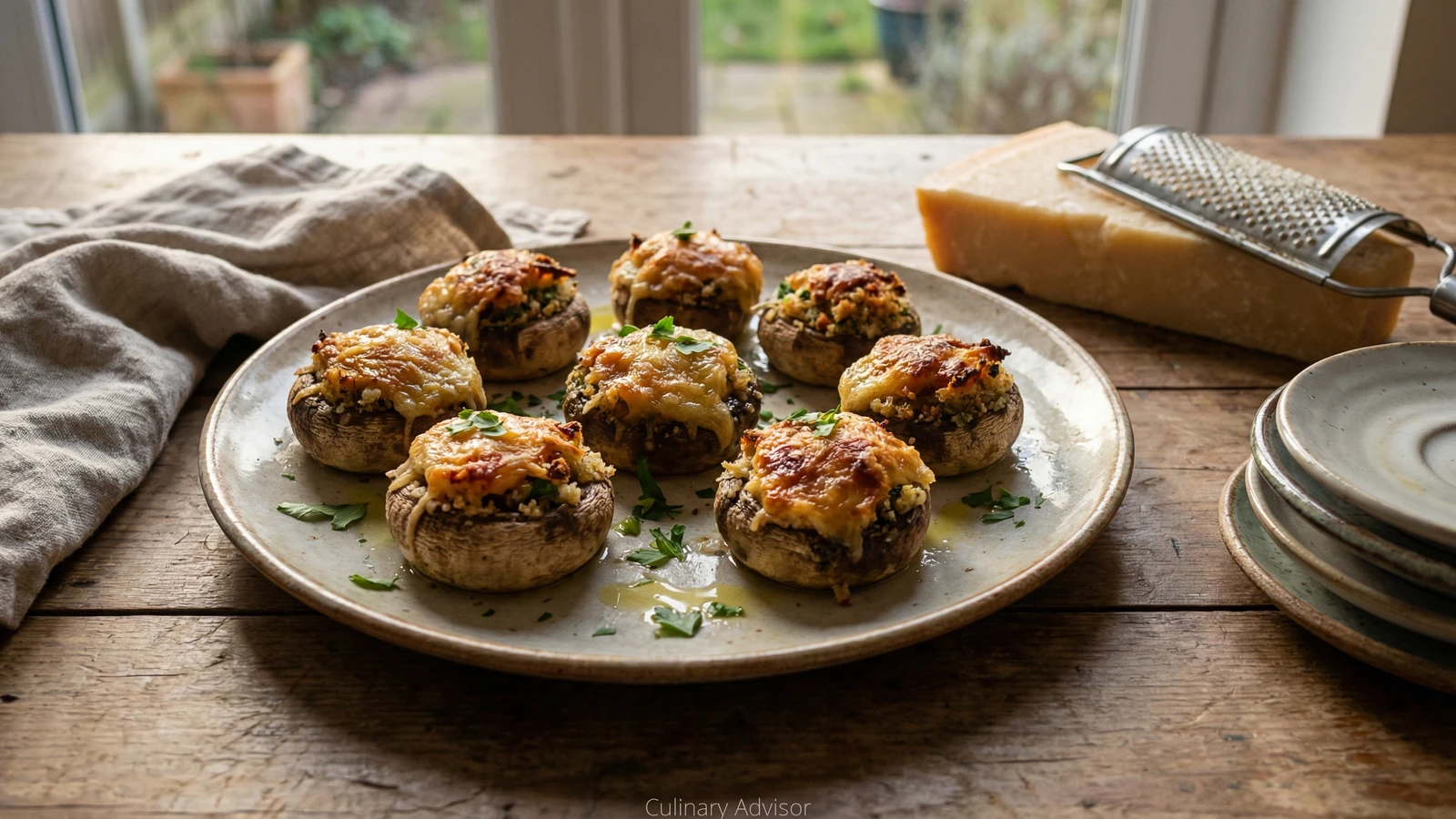 Funghi Ripieni al Parmigiano-Reggiano