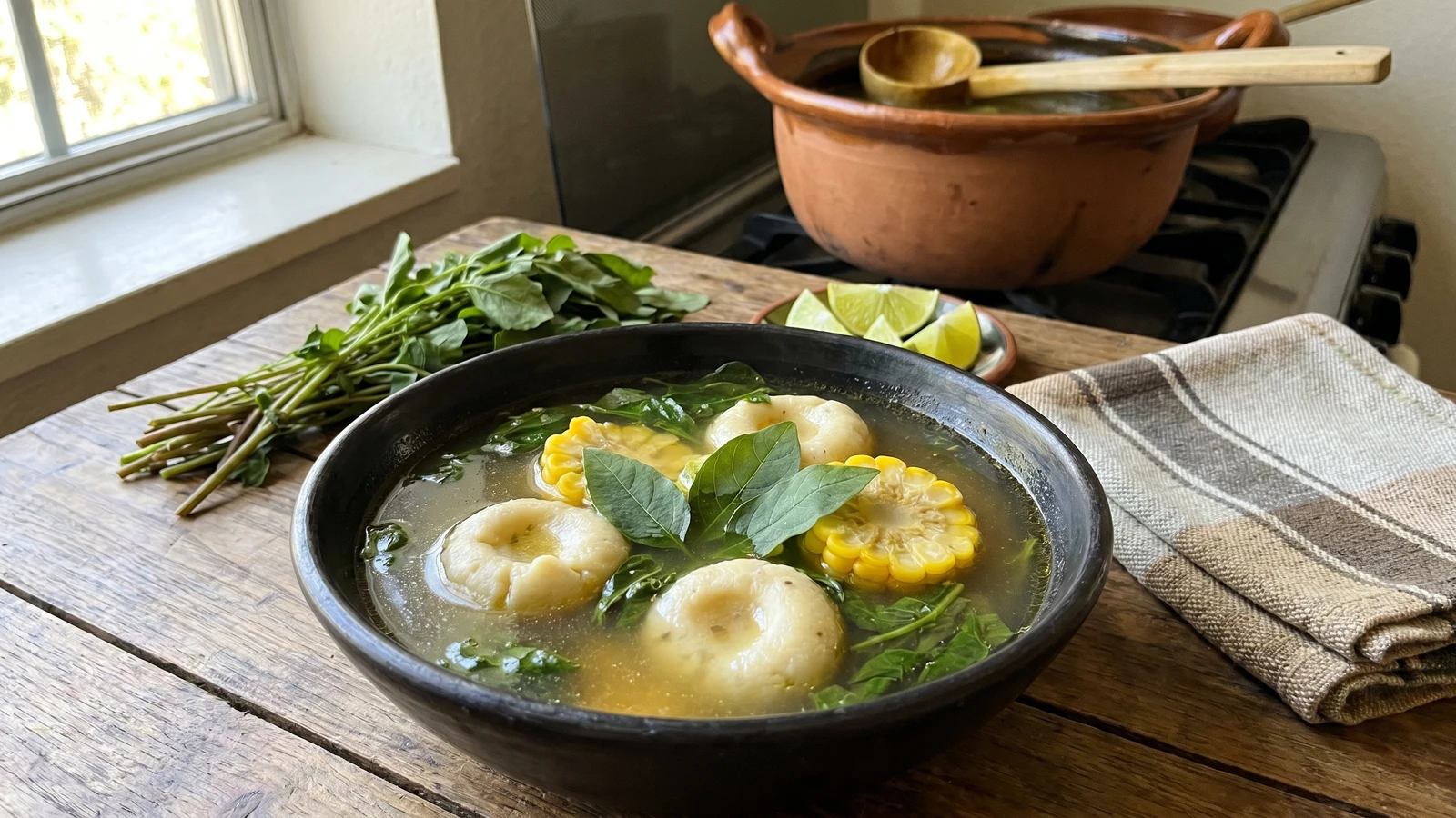 Sopa de Chepil con Chochoyotes