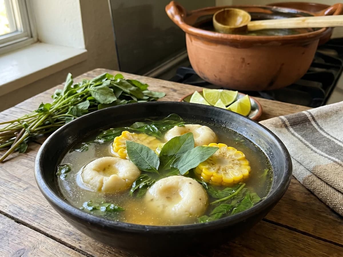 Sopa de Chepil con Chochoyotes - Chef Lupita