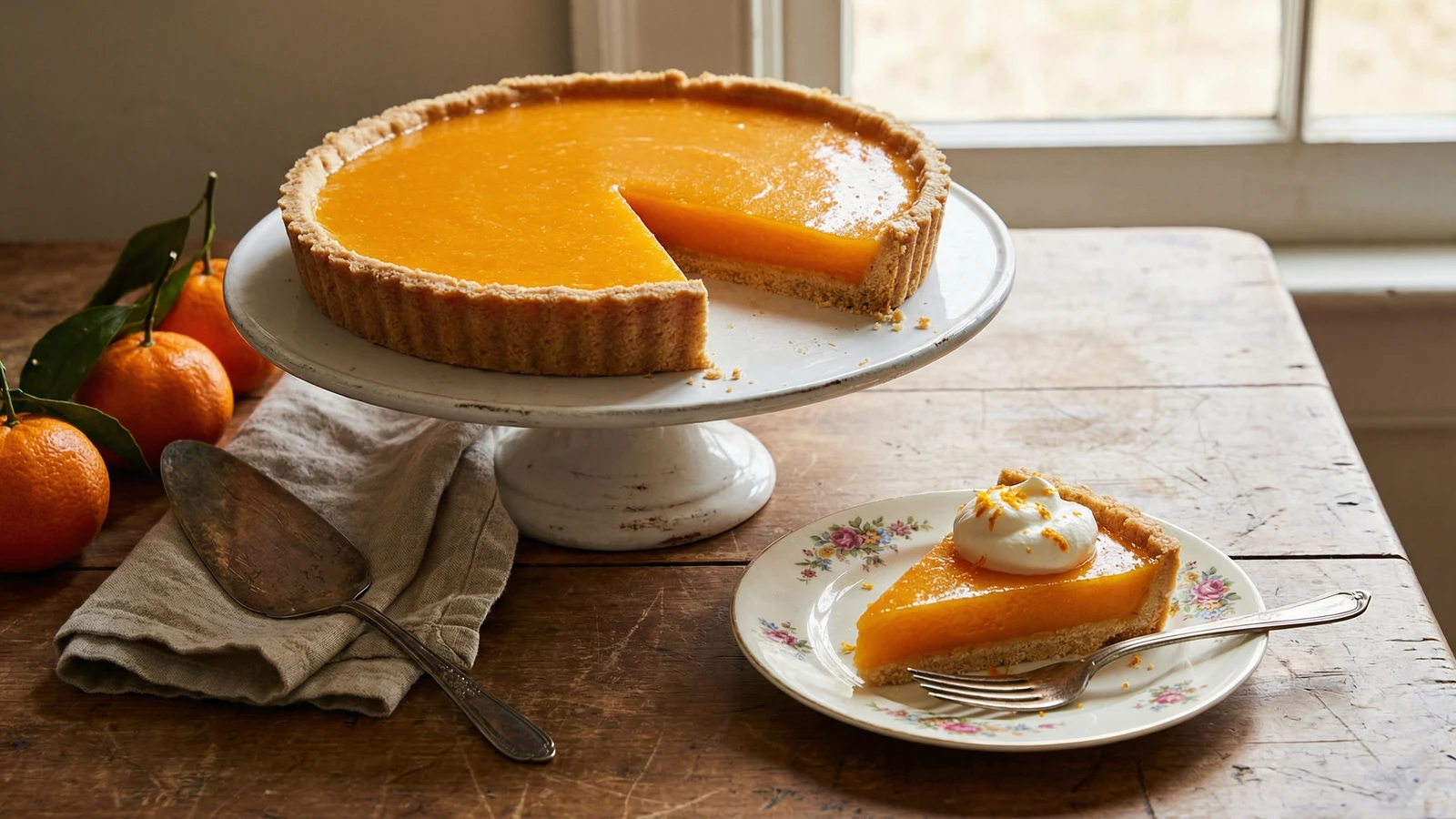 Louisiana Satsuma Curd Tart
