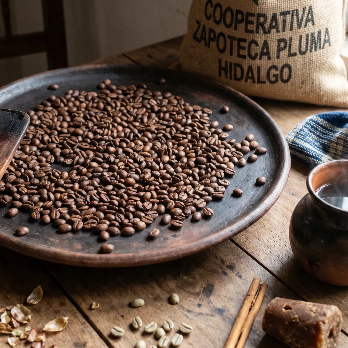 Café Pluma Tostado en Comal