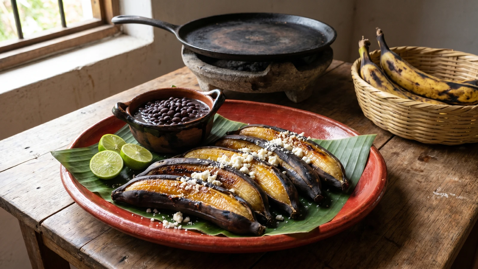 Plátano Macho Asado al Comal