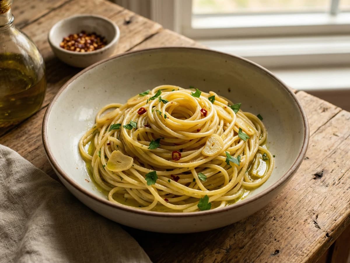 Spaghetti Aglio, Olio e Peperoncino - Chef Graziella