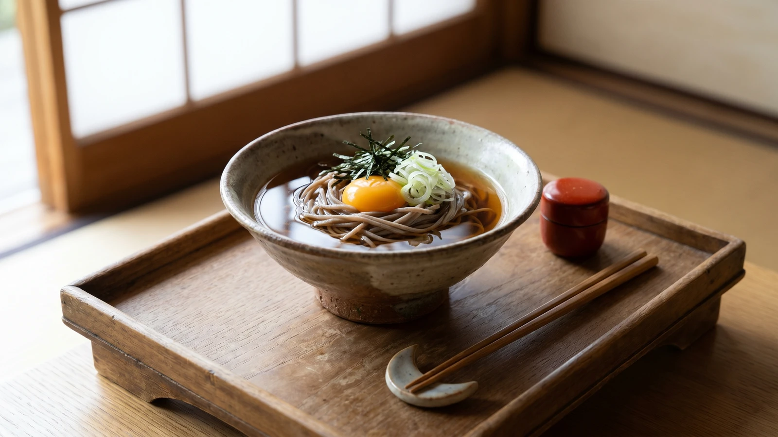 Tsukimi Soba (月見そば, moon-viewing soba)
