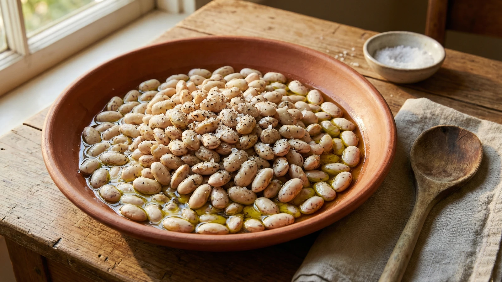 Fresh Shell Beans with Olive Oil