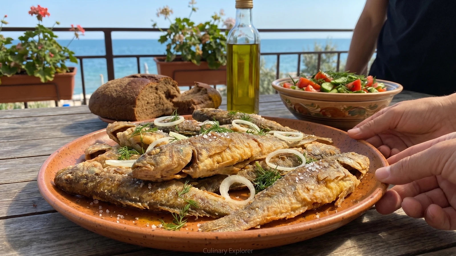 Smazheni Bychky (смажені бички, fried Azov gobies)
