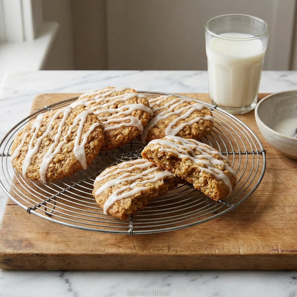 Iced Oatmeal Cookies