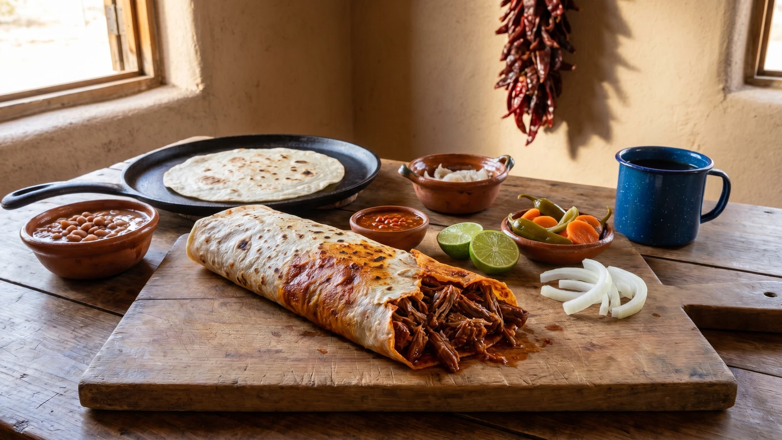 Burro de Carne con Chile Colorado Sonorense