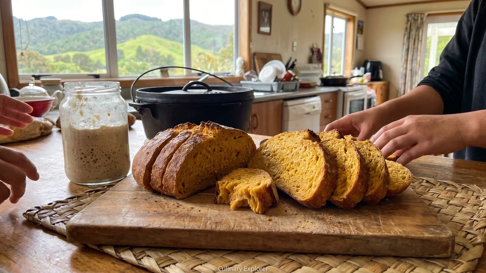Kūmara Rēwena Parāoa (Māori Sweet-Potato Sourdough)