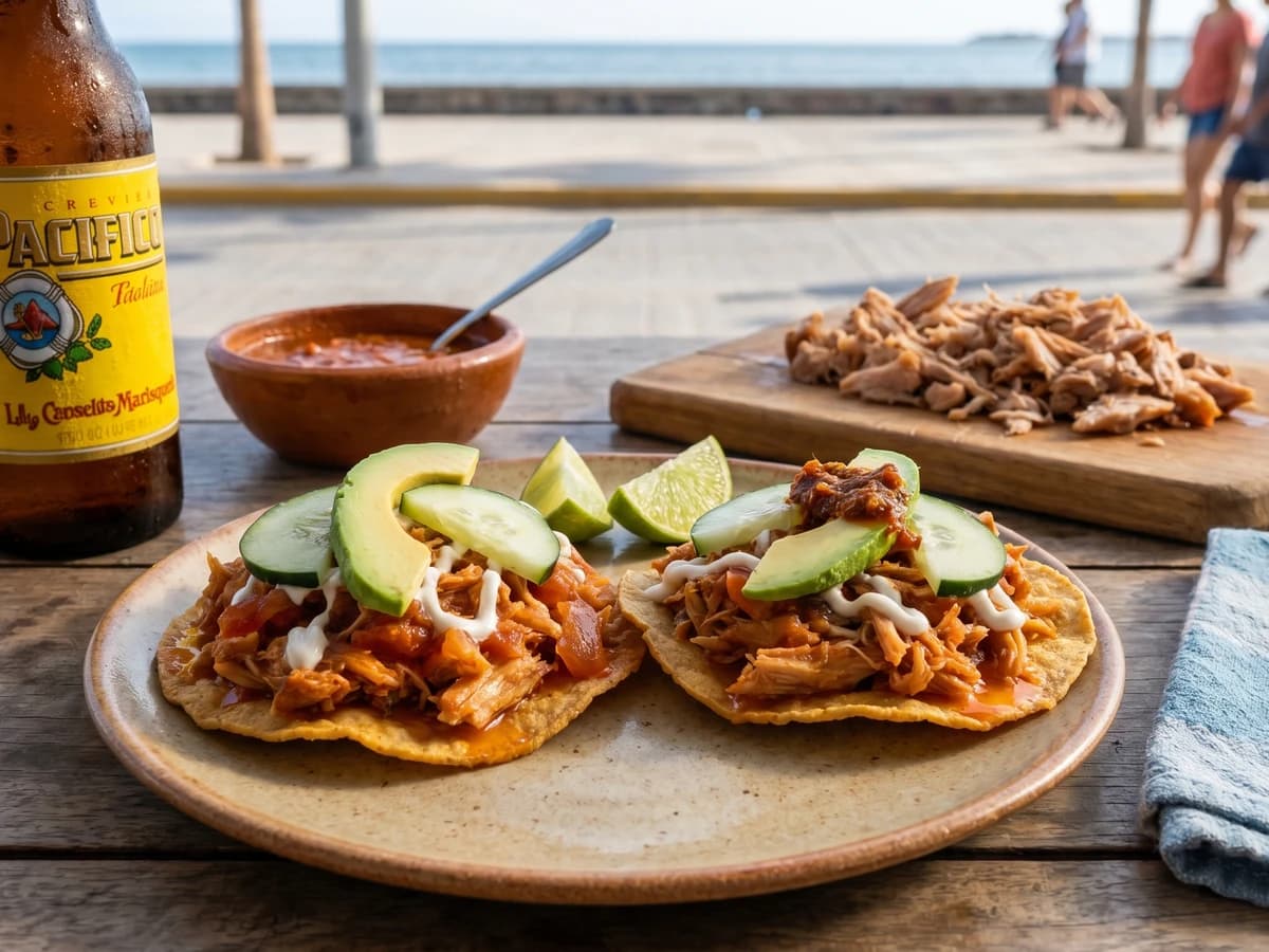 Tostadas de Marlin Ahumado de La Paz - Chef Lupita