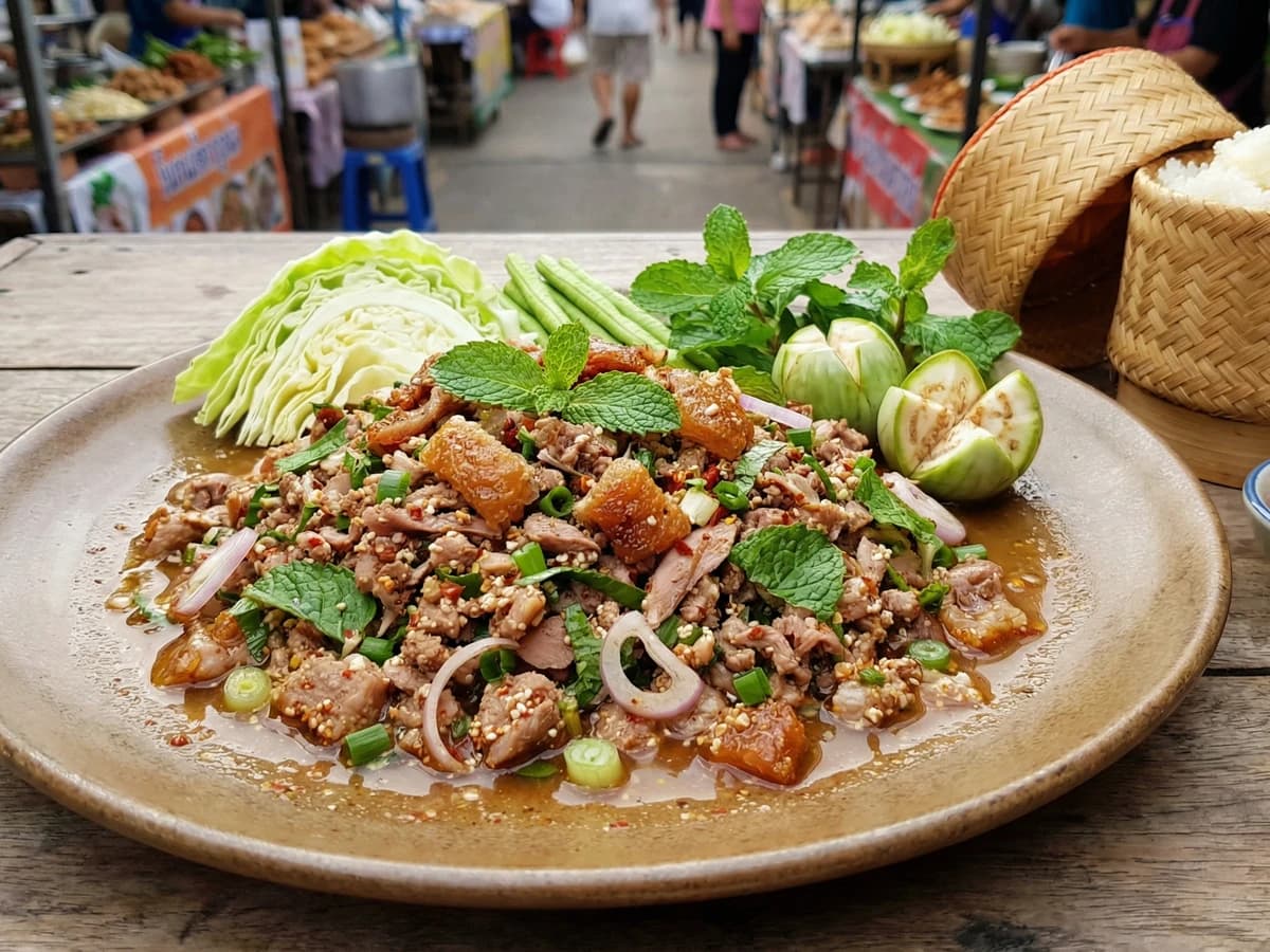 Isan Duck Larb (Larb Ped) - Chef Fai