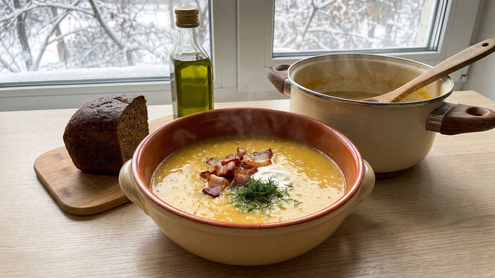 Horokhova Yushka (горохова юшка, pea soup)