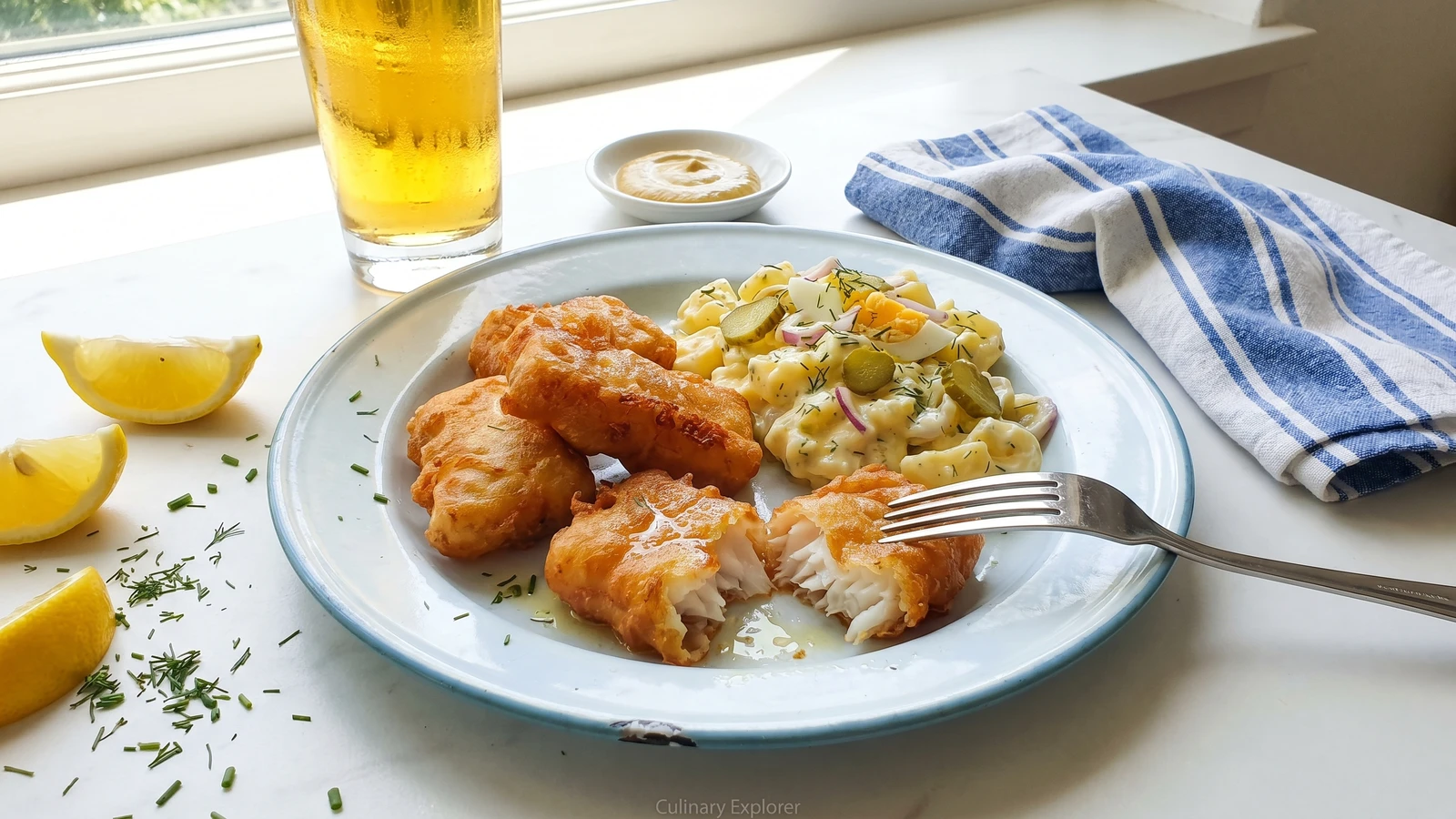 Backfisch mit Kartoffelsalat