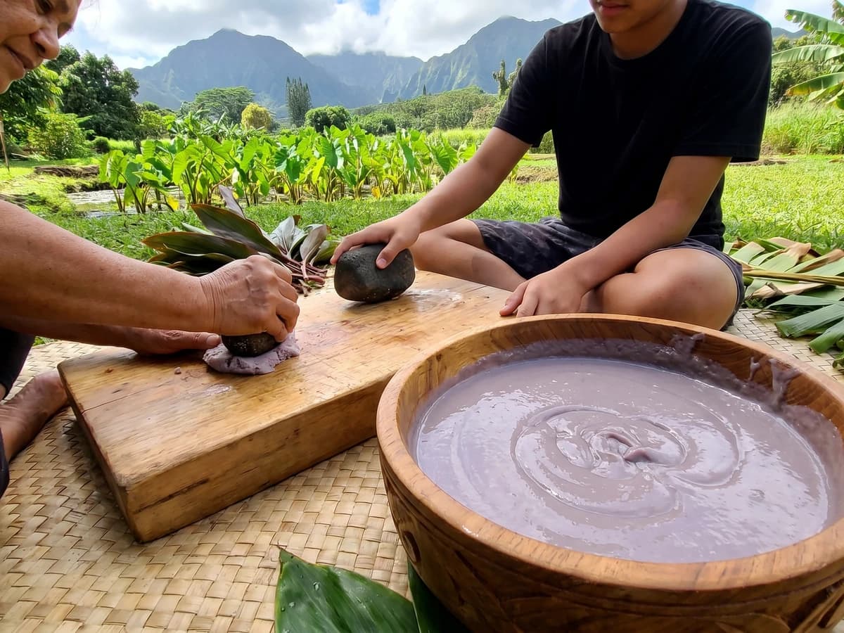 Poi (Hawaiian Pounded Taro) - Chef Makoa