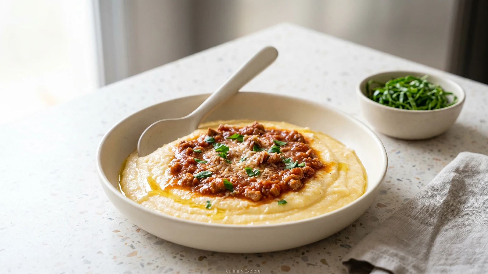 Polenta Cremosa com Ragu