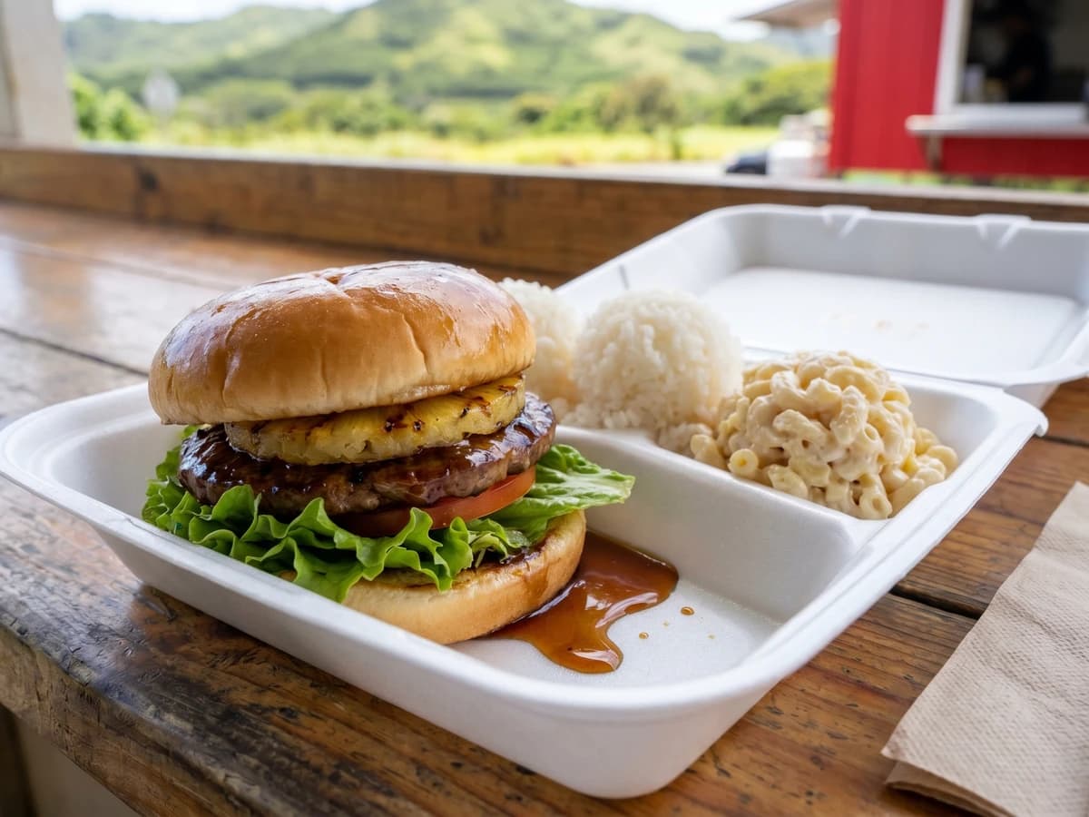 Teriyaki Burger Plate Lunch (Hawaiʻi Local Shoyu-Ginger Burger) - Chef Makoa