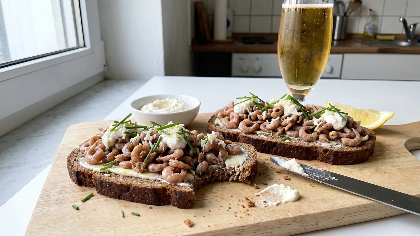 Nordseekrabben-Stulle