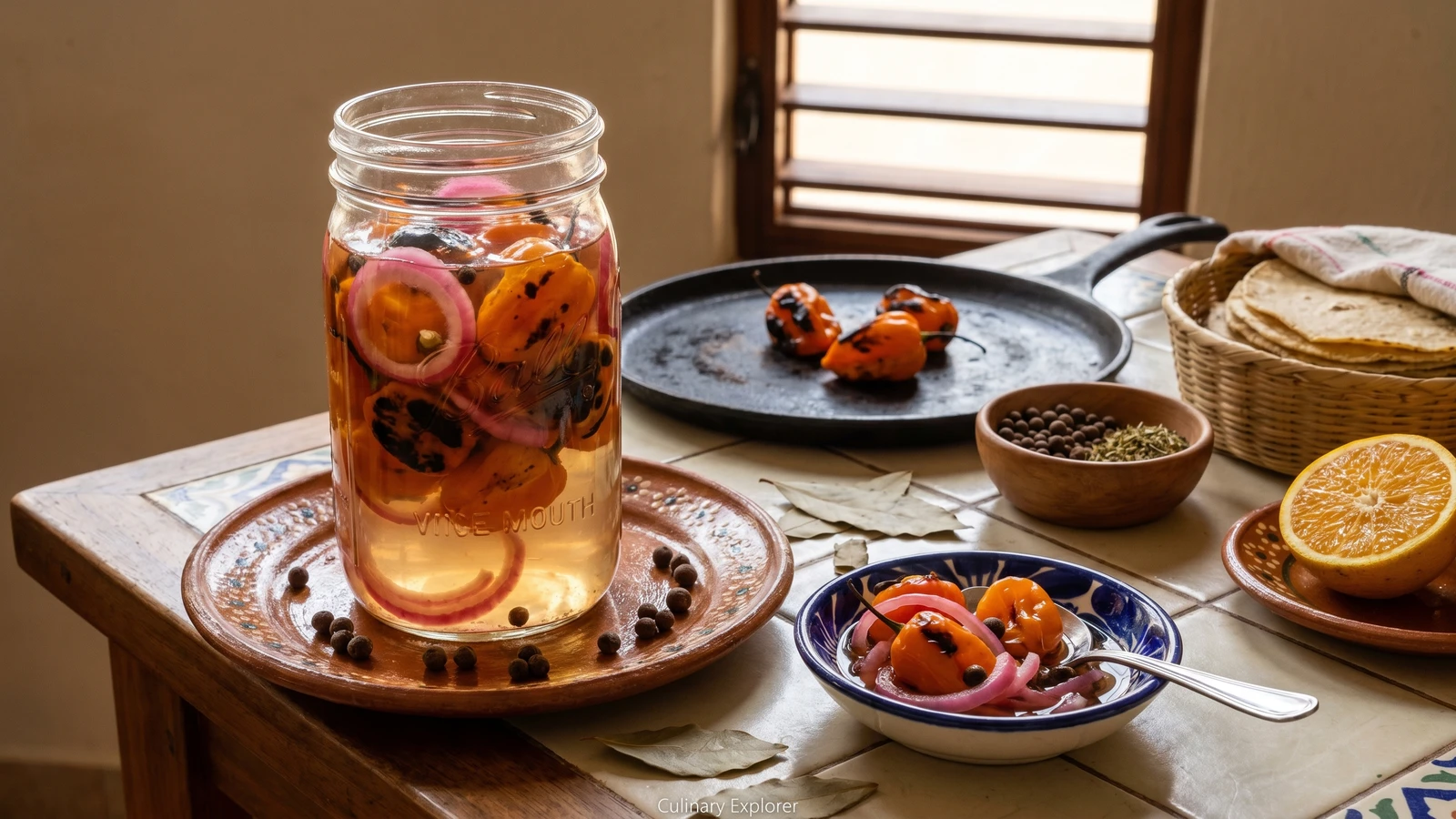 Chiles Habaneros en Escabeche