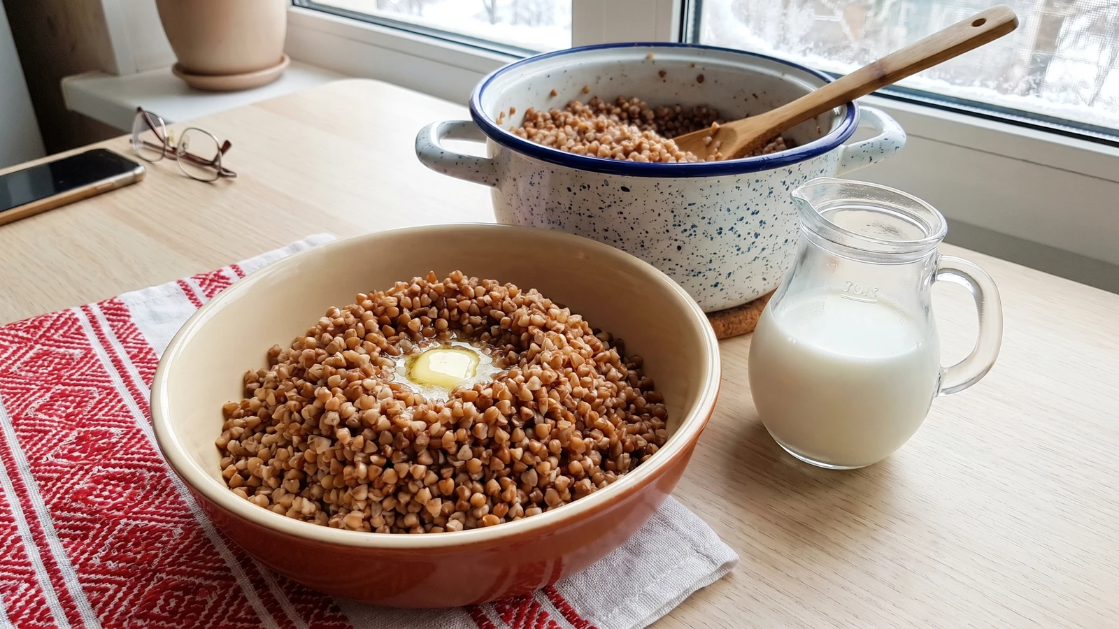 Hrechana Kasha (гречана каша, buckwheat porridge)