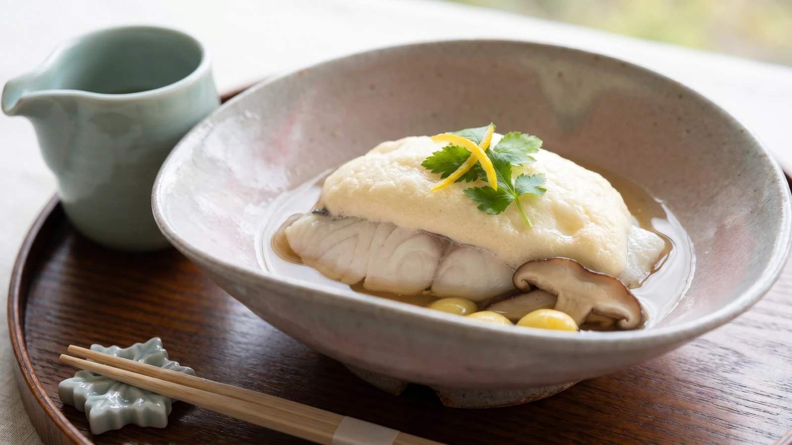 Snow-Steamed Fish (淡雪蒸し, Awayuki-mushi)