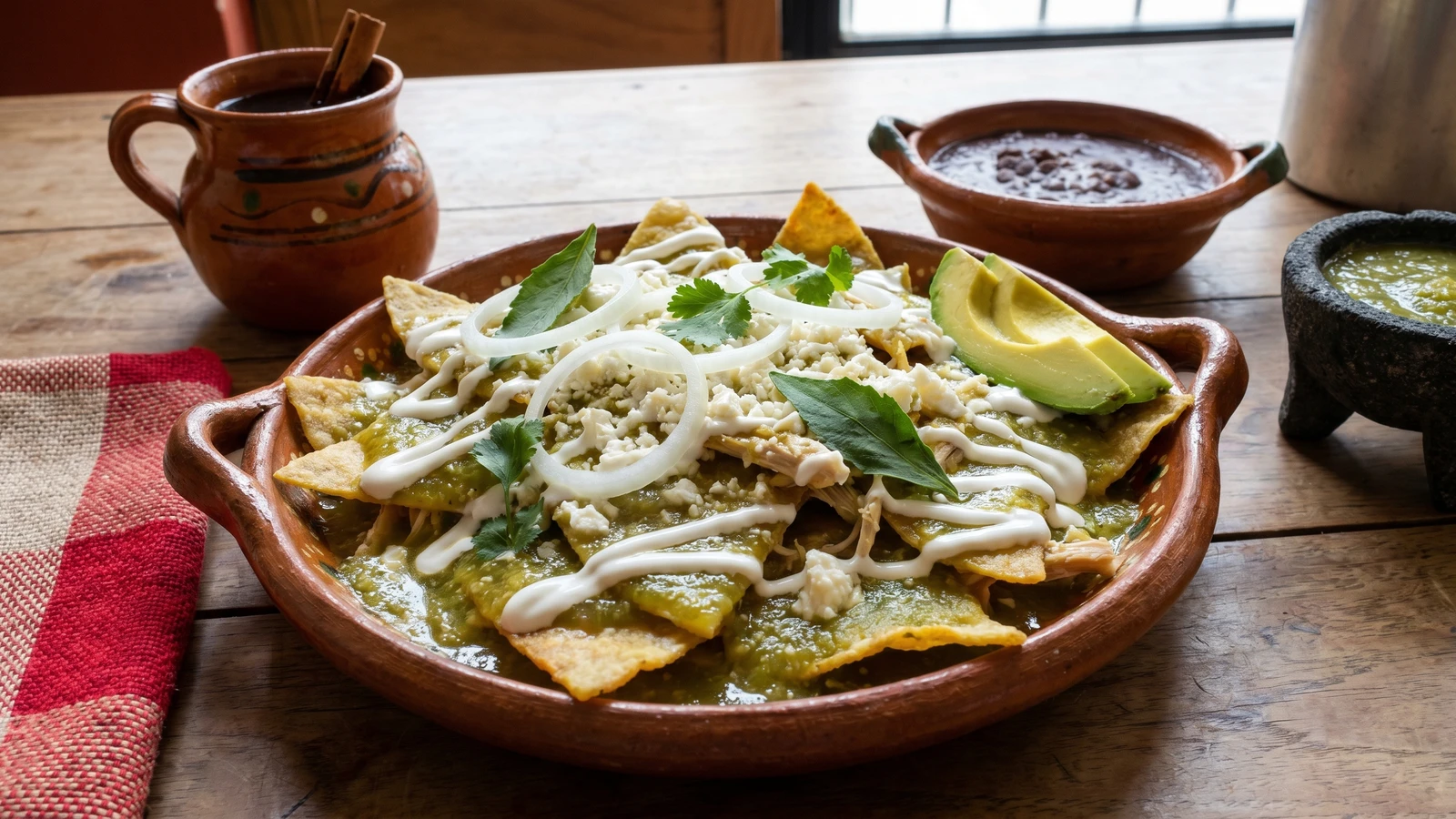 Chilaquiles Verdes con Pollo