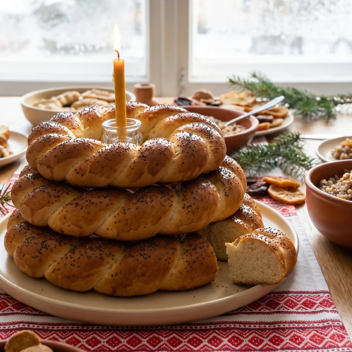 Rizdvyanyi Kalach (різдвяний калач, Christmas ring bread)