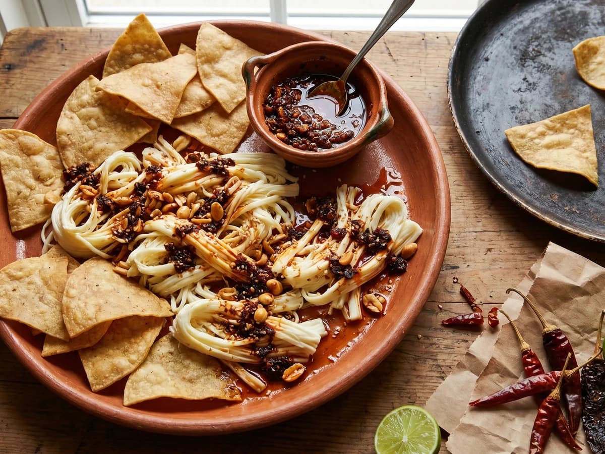 Tabla Jarocha de Queso de Hebra y Salsa Macha - Chef Lupita