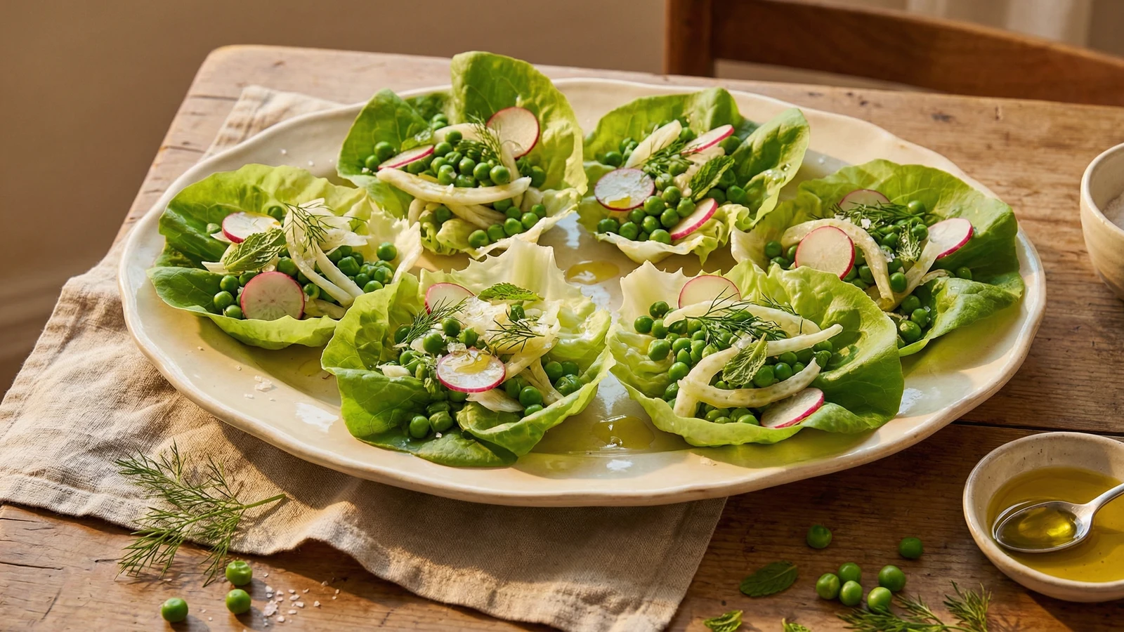 Butter Lettuce Cups with Seasonal Vegetables