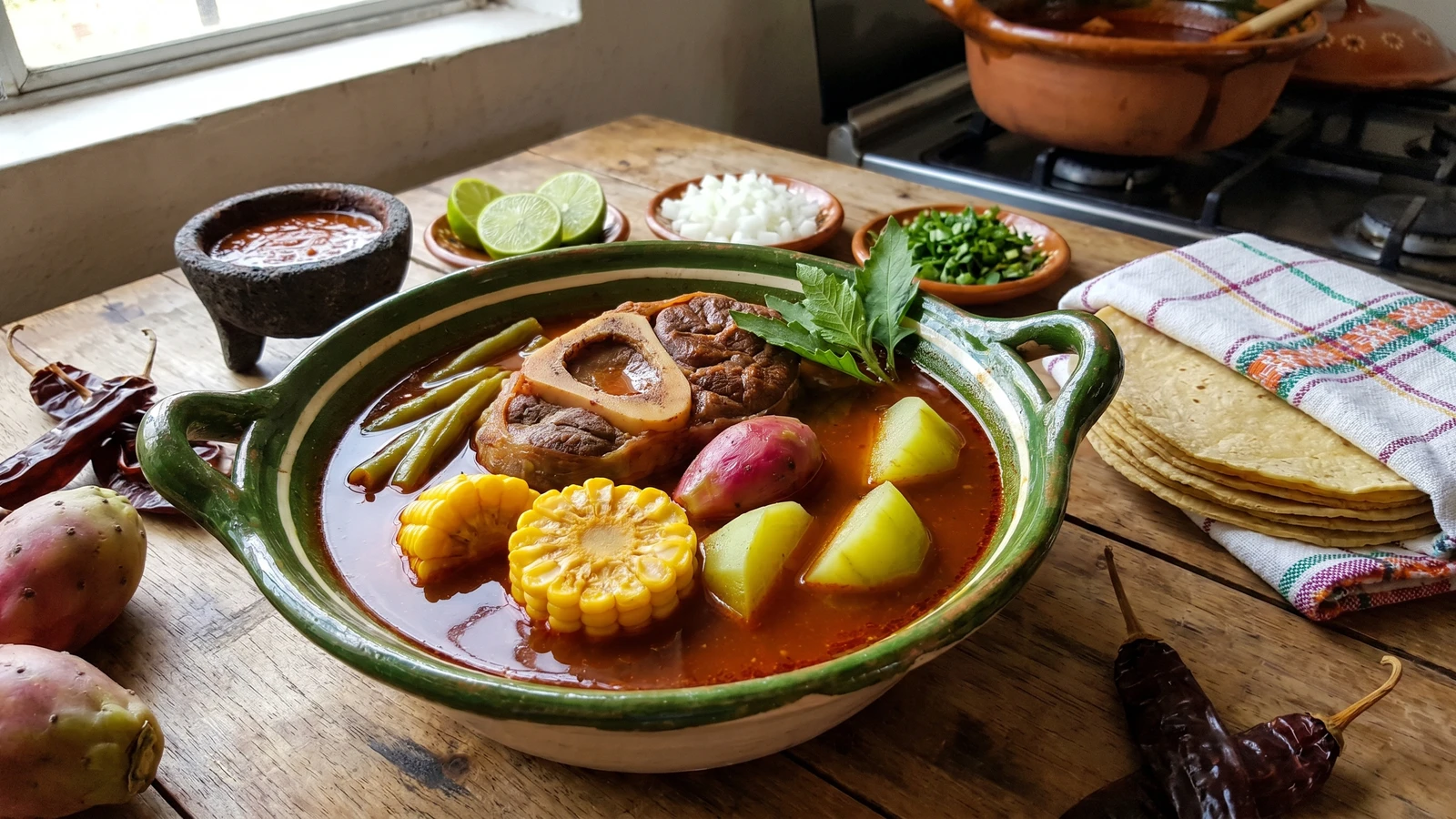Mole de Olla con Xoconostle
