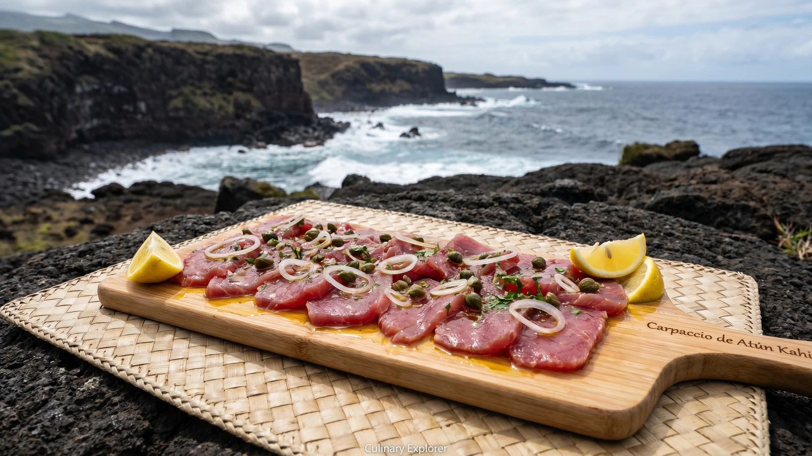 Carpaccio de Atún Kahi (Rapa Nui Tuna Carpaccio)