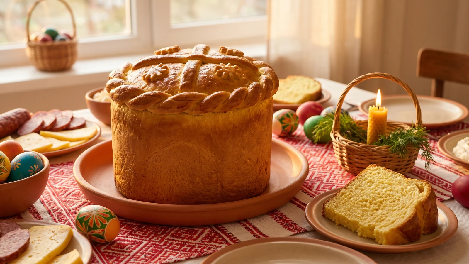 Paska (паска, Ukrainian Easter bread)