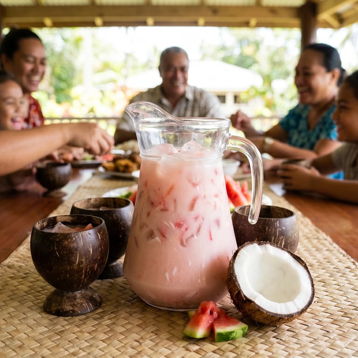 ʻOtai (Tongan Watermelon and Coconut Drink)