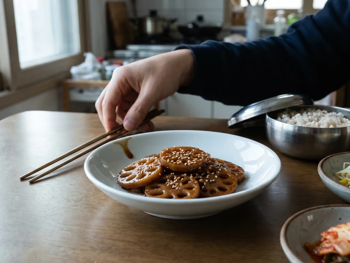 Yeongeun-jorim (Soy-Braised Lotus Root) - Chef Jeong-sun