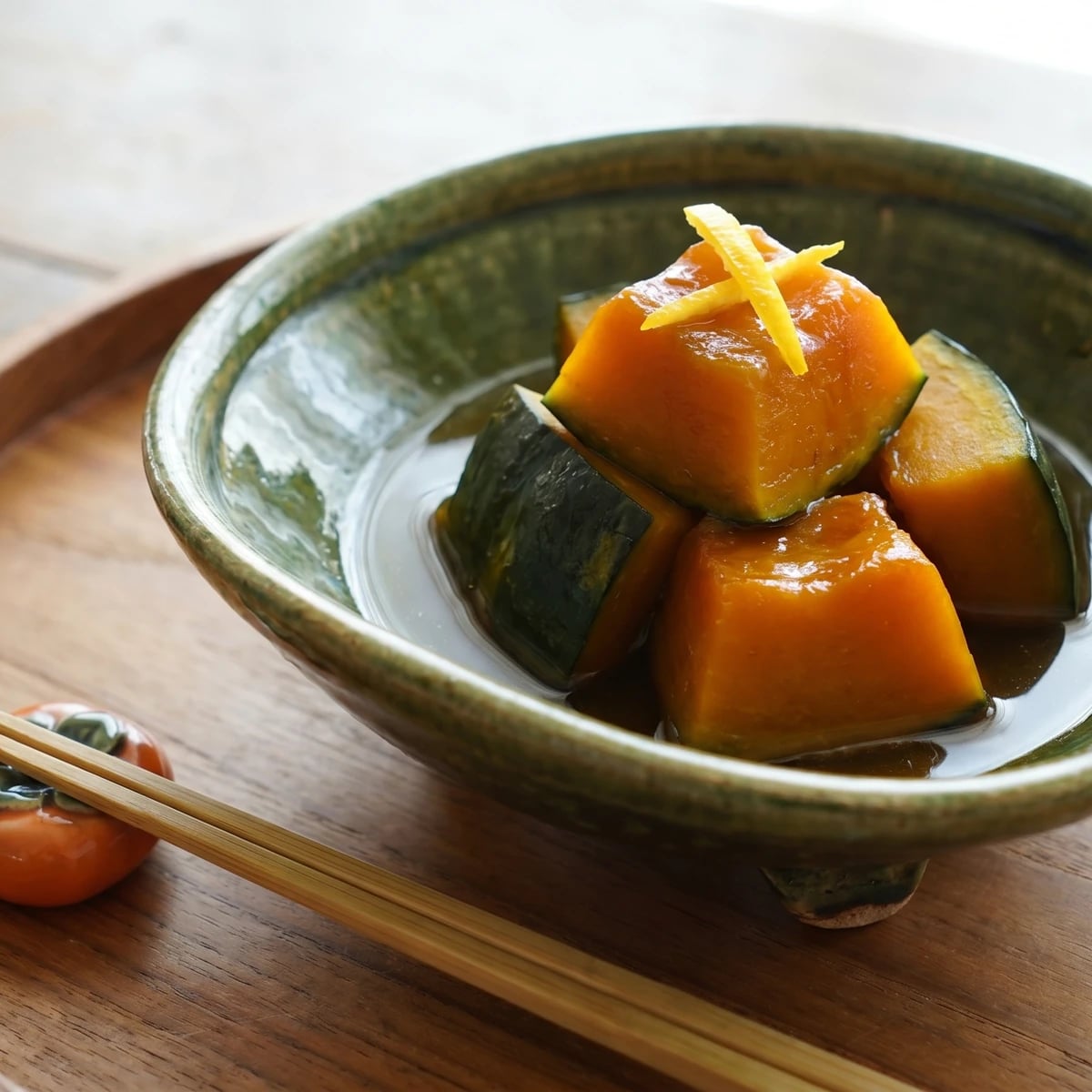 Simmered Kabocha (かぼちゃの煮物, Kabocha no Nimono)