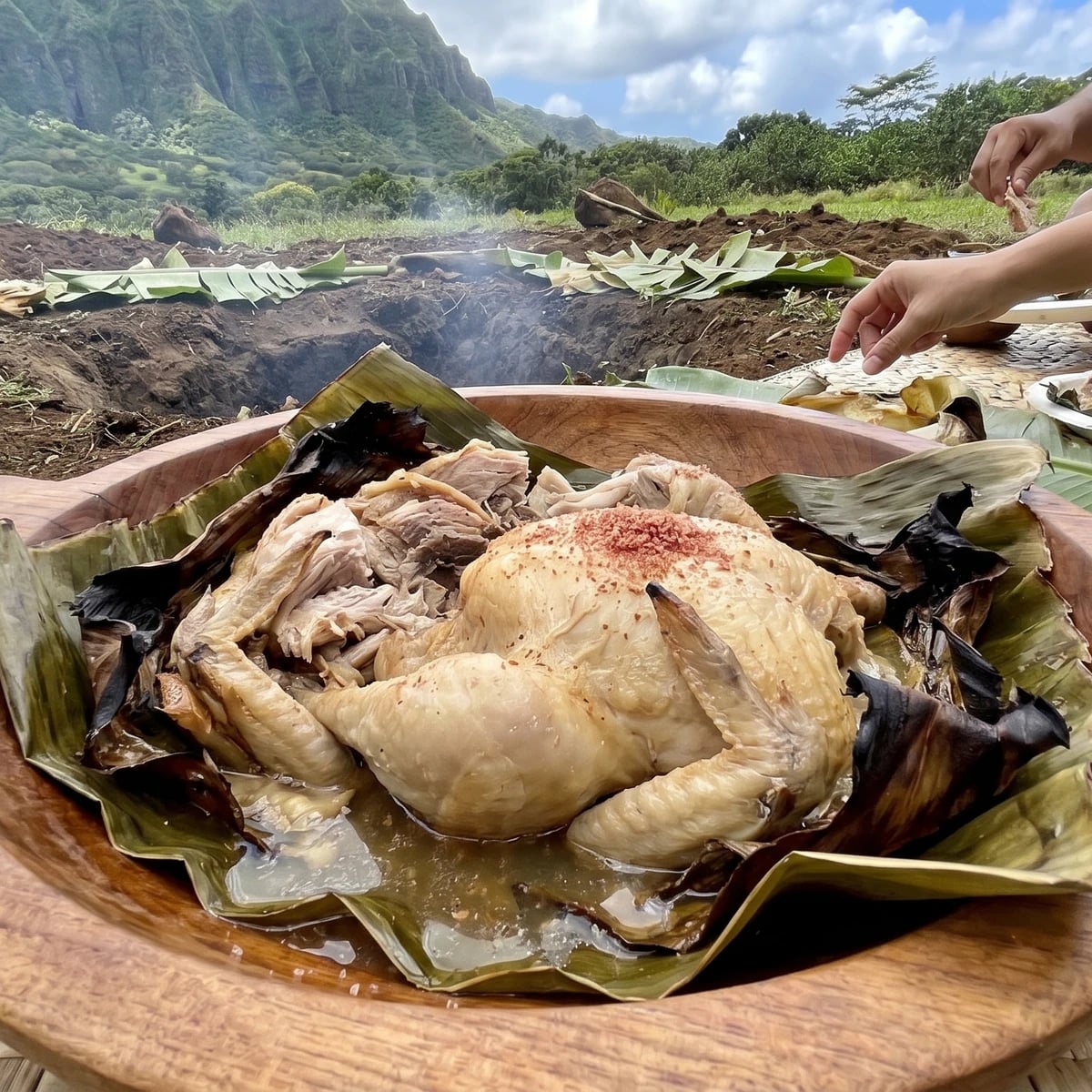 Kālua Moa (Hawaiian Imu-Smoked Chicken)