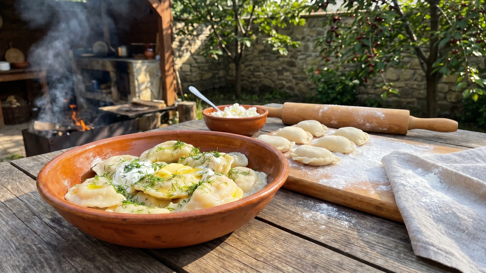 Varenyky z Syrom (вареники з сиром, curd dumplings)