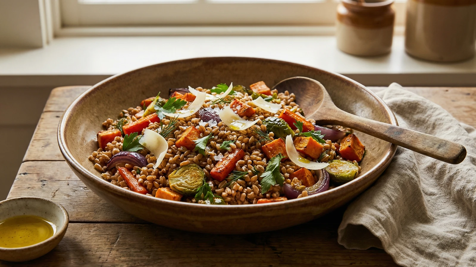 Farro with Roasted Vegetables