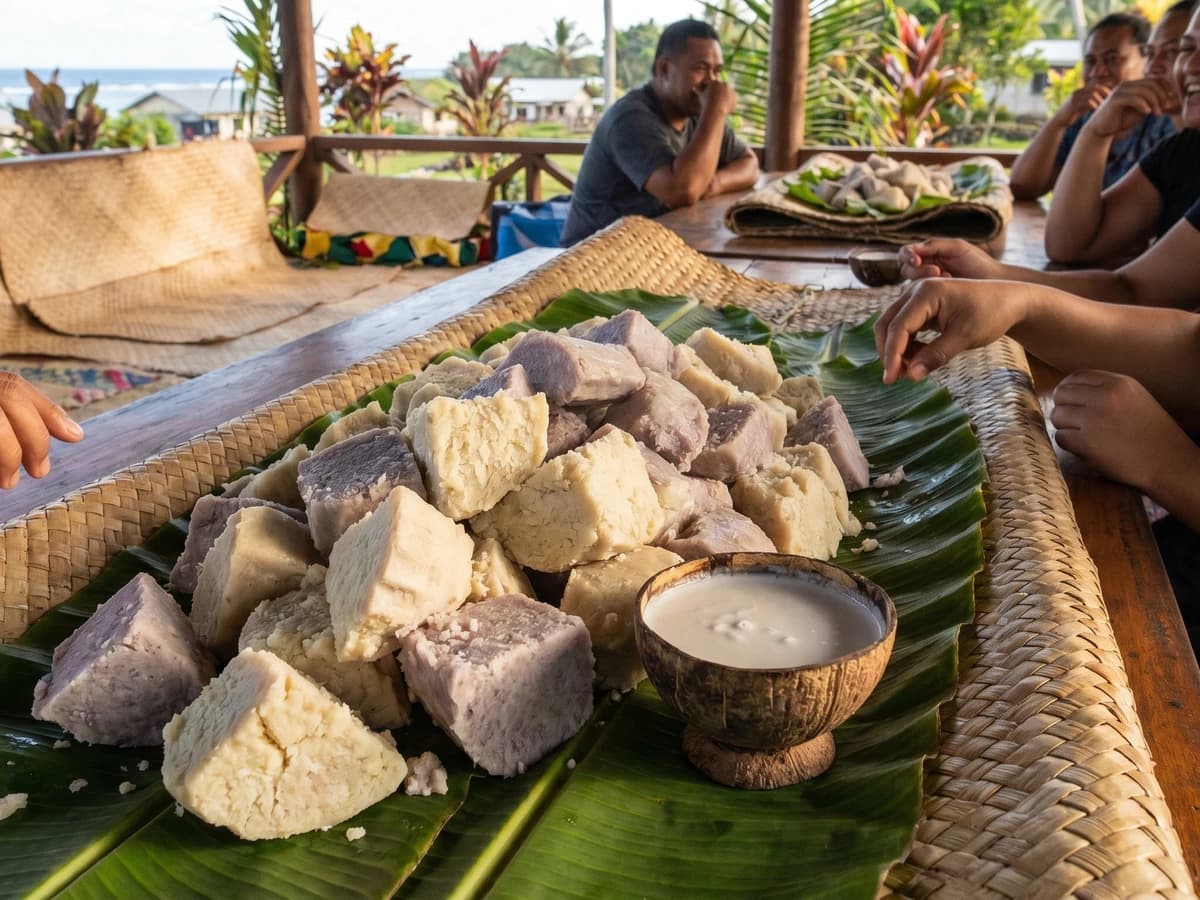 Talo (Tongan Steamed Taro) - Chef Makoa