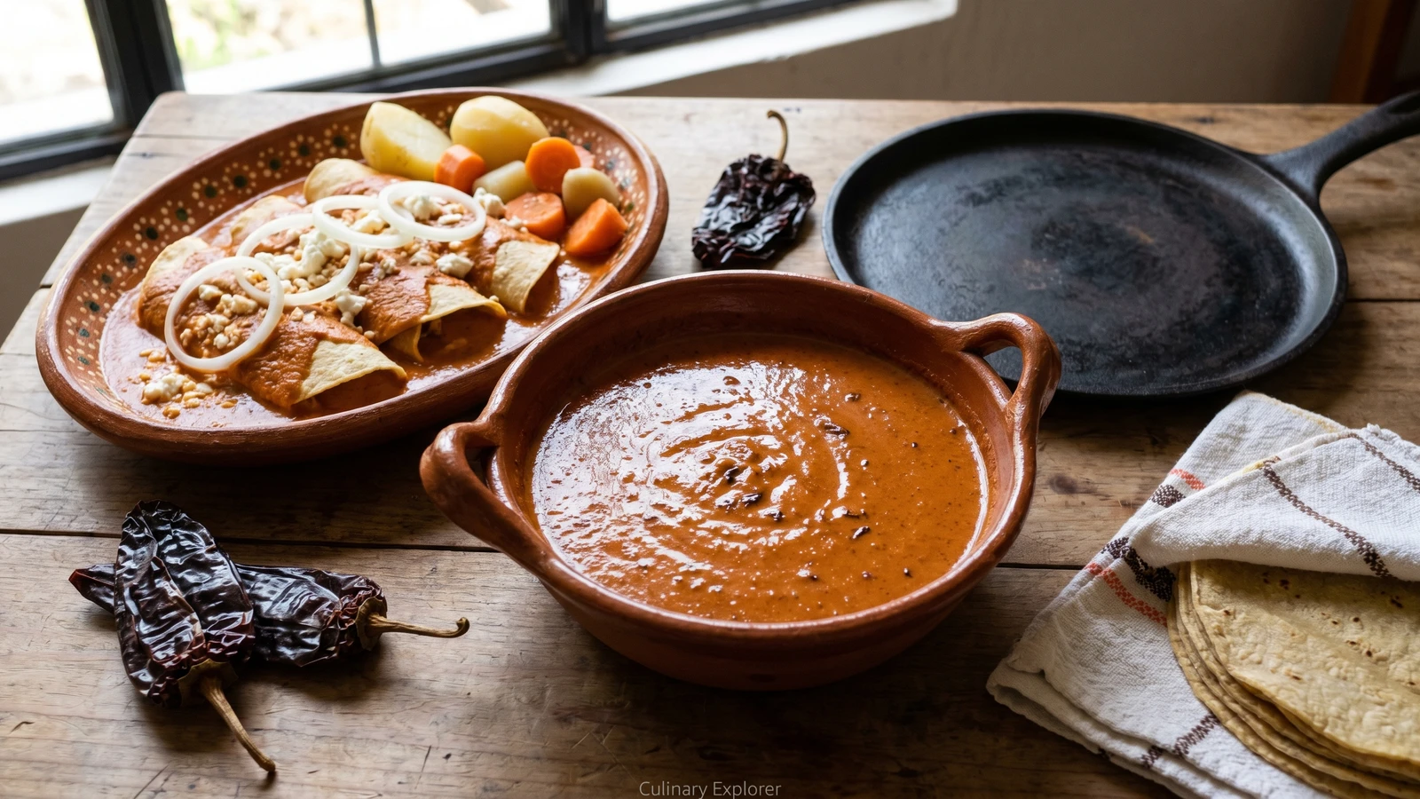Salsa de Chile Ancho y Leche para Enchiladas Queretanas