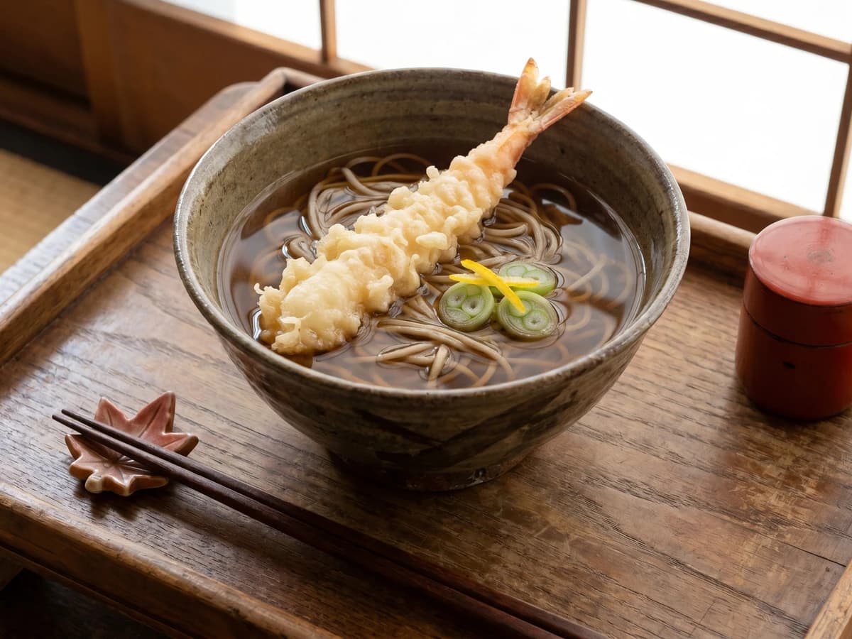 Tempura Soba (天ぷらそば) - Chef Takumi